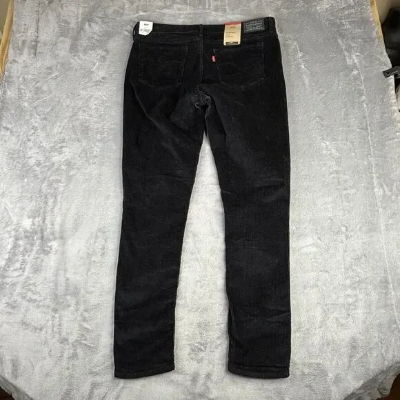 LEVI'S 711 Corduroy Pants Womens 32x30 Black Skinny New $69.50 - Picture 4 of 13